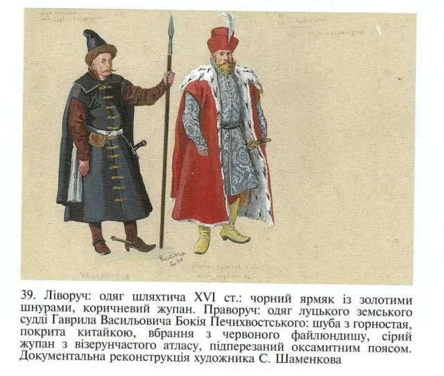 Волинські шляхтичі ХVІ століття. Художня реконструкція Сергія Шаменкова