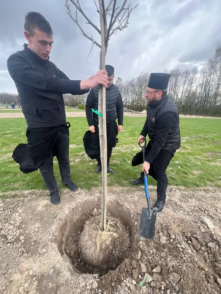 На Волині заклали «Алею богословів»: митрополит Михаїл долучилися до висадки саду (фото)