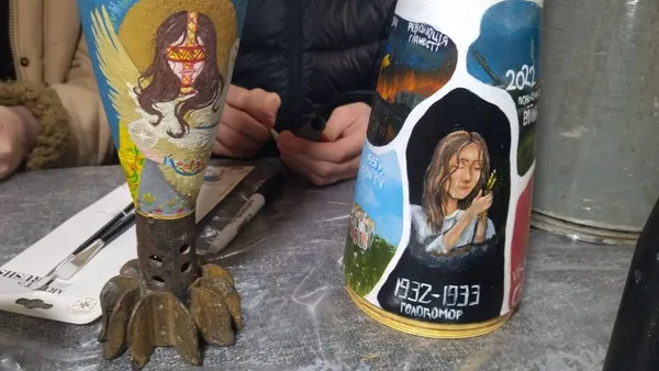 На Волині діти розмальовують гільзи та уламки ракет (відео)