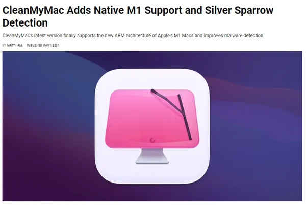 «CleanMyMac» виходить на нових комп'ютерах М1 з функцією пошуку вірусу Silver Sparrow