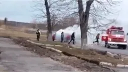 У Голобах загорівся легковий автомобіль (відео)