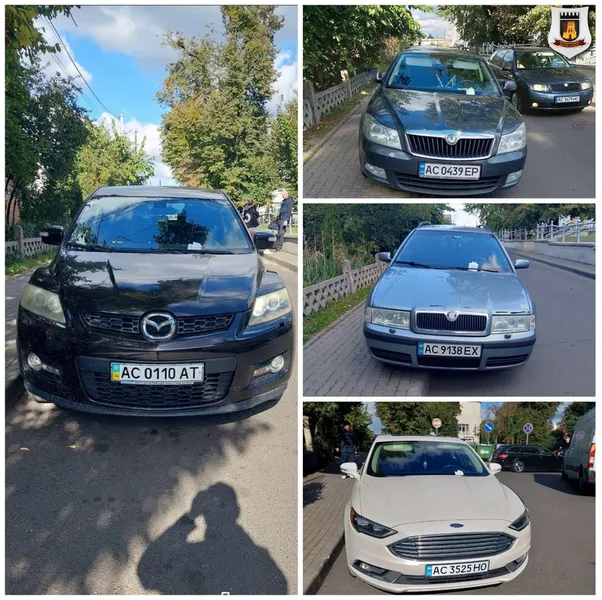 Муніципали покарали водіїв за паркування в центрі Луцька (фото)