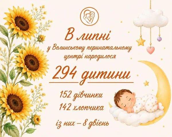 Вісім двієнь за місяць: скільки малюків народилося у Волинському перинатальному центрі в липні