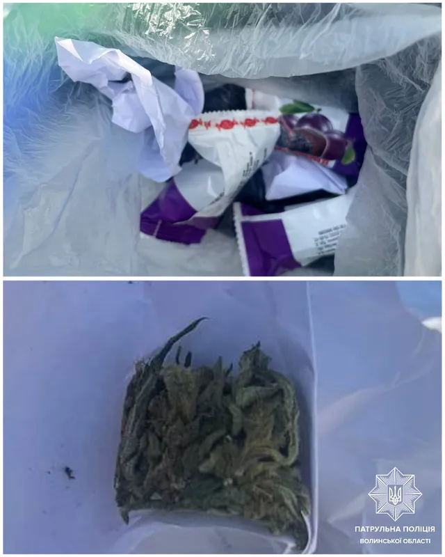 В цукерках і за щокою: у Луцьку двоє молодиків ховали наркотики від копів (фото)