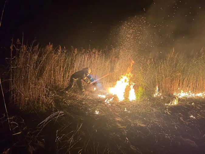 У Луцькому районі горіло пів гектара сухої трави (фото)