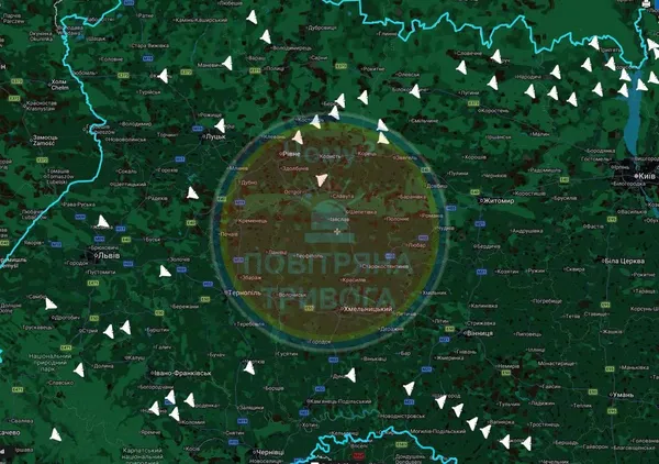 Звідки на Волинь летить табун шахедів: карта руху