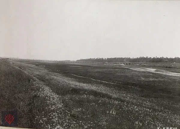 Міст через річку Західний Буг від села Чернявка до Городло, 1917 рік