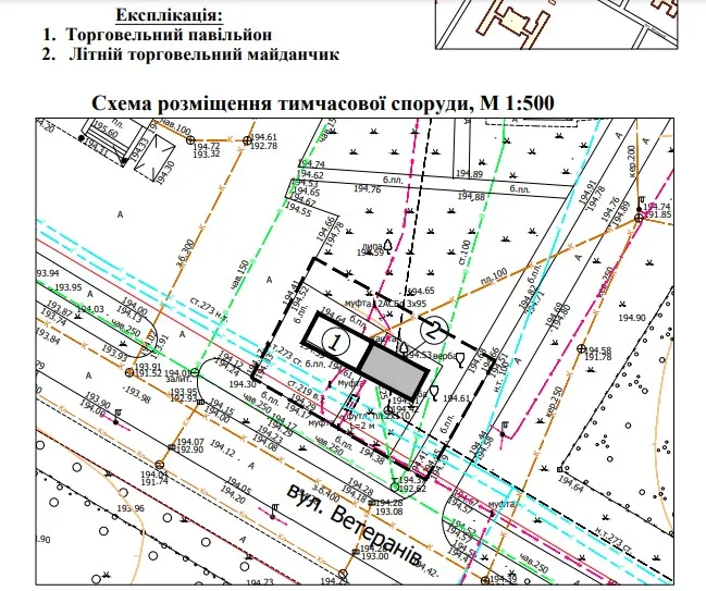 Схема розміщення споруди