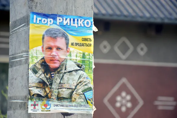 Округ № 23: у Камінь-Каширському районі стовпи «обклеєні» Пирожиком та Рицком