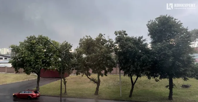Луцьк раптово накрила потужна злива: буревій повалив дерева (фото, відео)