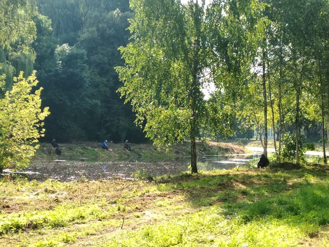 Ігнорують заборону і штрафи: в Центральному парку Луцька помітили рибалок (фото)