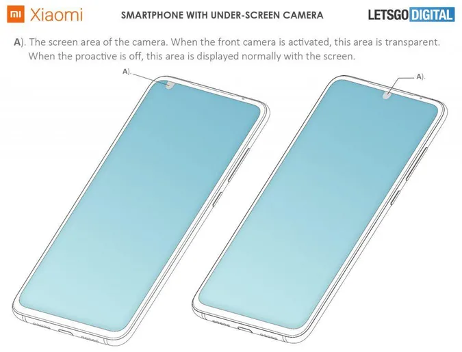 Xiaomi запатентувала смартфони зі захованою «фронталкою» під дисплеєм (фото)