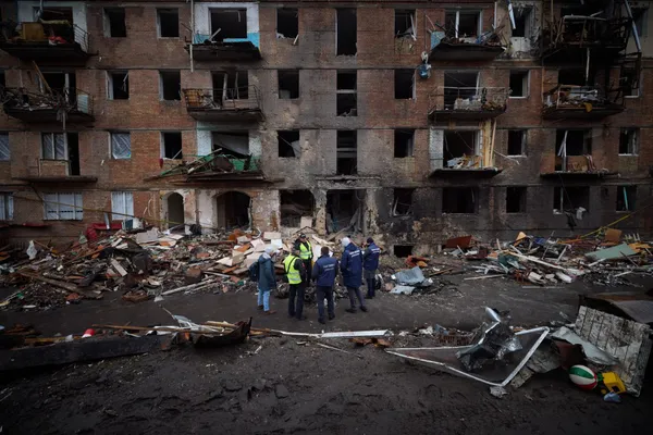 A rocket hit a house on November 23, 2022