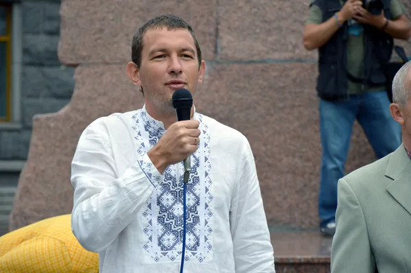 Юрій Моклиця пожартував над товаришем, який не захотів приймати участь у велопробізі...
