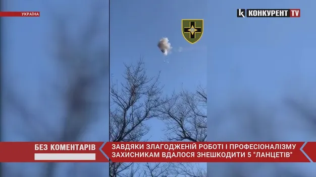 Військові показали, як збили п'ять російських дронів-камікадзе (відео)