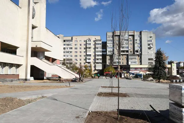 Перед РАЦСом у Луцьку зрізали ялинки (фото)