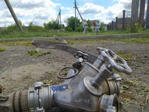 «Горів» трансформатор: волинські вогнеборці «гасили» пожежу на електропідстанції (фото)
