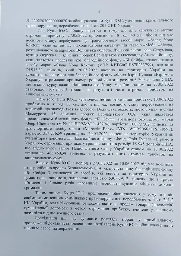 На Волині волонтера, якого звинувачували у торгівлі гуманітаркою, виправдали (фото)