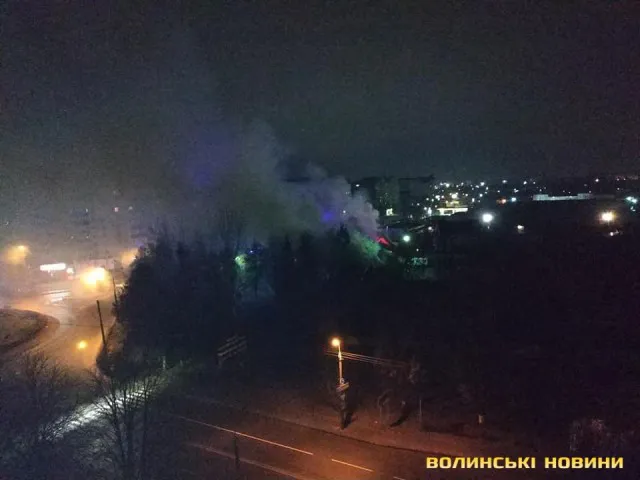 У Луцьку вночі горів сервісний центр МВС (фото, відео)