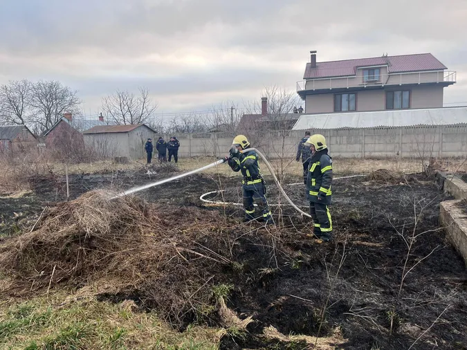 Під Луцьком чоловік підпалив поле й ледь не спалив сусідні будинки (фото)