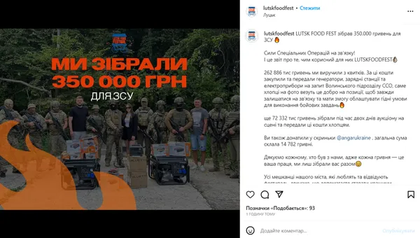 Лучани на фестивалі їжі зібрали 350 тисяч гривень: на що витратили гроші