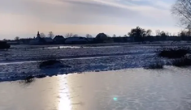 У селі на Волині водойма вкрилася незвичними малюнками