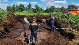 Вчасно помітили: на Волині сталося займання на торф'янику (фото)
