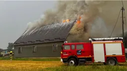 У Луцькому районі через удар блискавки зайнявся будинок (фото)