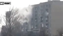 Показали, як російські війська обстрілювали житлові будинки на Донбасі (відео)