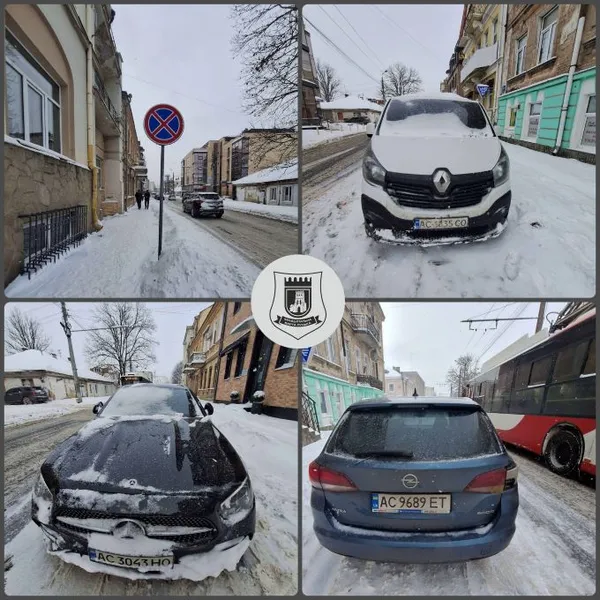 Ігнорують знаки: у Луцьку «паркохами» блокують прибирання снігу (фото)