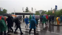 Перекрили дорогу: у Луцьку на Набережній страйкують підприємці (фото)