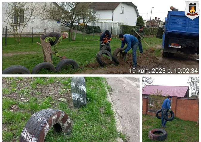 Луцькі муніципали знову боролися з шинами