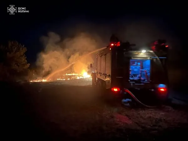 Через спалювання сухостою на Волині горіли три хати-пустки і два дачні будинки (фото)