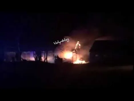 У Луцькому районі горіло господарське приміщення (відео)