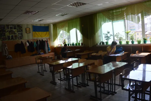У перерві  клас майже порожній