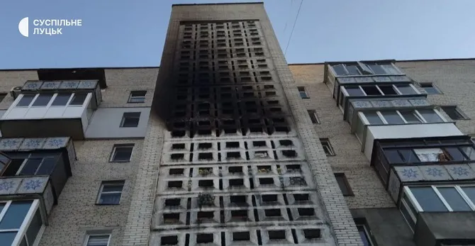 У Луцьку на Гордіюк – пожежа в багатоповерхівці (фото)
