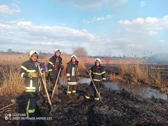 Вигоріло близько 10 гектарів: у Луцькому районі зайнялася пожежа поблизу болота (фото)