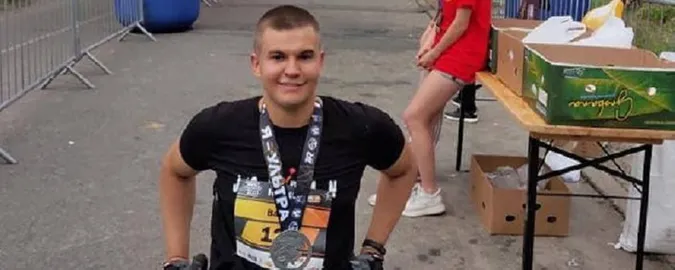 22-річний волинянин на візку подолав сто кілометрів