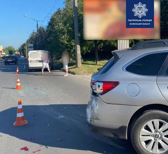 У Луцьку «субару» заднім ходом влупив «фіат» (фото)