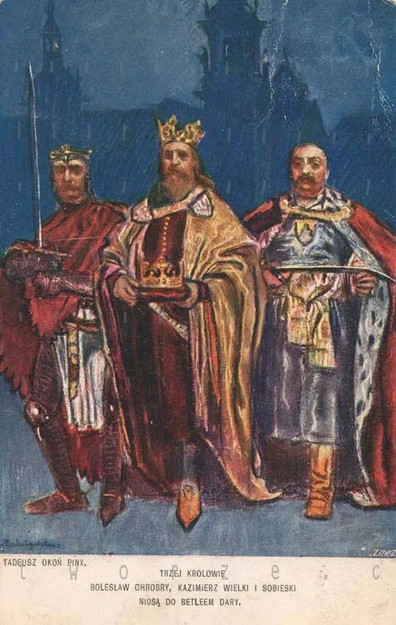 «Три королі Болеслав Хоробрий, Казимир Великий і Ян Собеський несуть до Вифлеєма дари», prawicowyinternet.pl