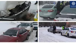 День ДТП: на Волині через снігопад – «епідемія» аварій (фото)