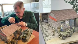 Волинський моделіст зробив для музею діораму з військовою технікою в мініатюрі (фото)
