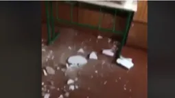 У луцькій школі відвалився шматок стелі (відео)