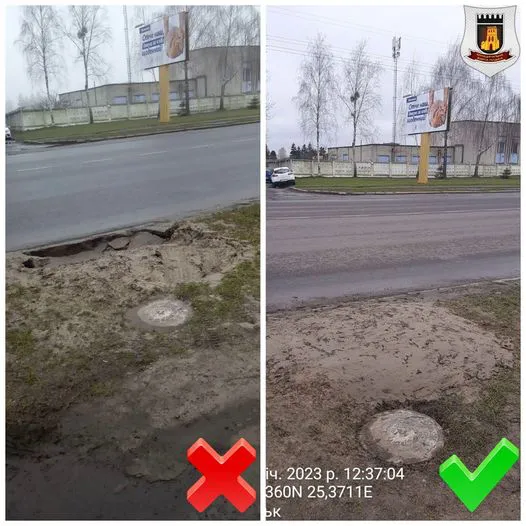 У Луцьку комунальники після аварійних робіт залишили безлад на зеленій зоні
