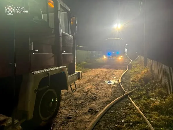 На Волині під час гасіння пожежі у будинку знайшли тіло чоловіка (фото)