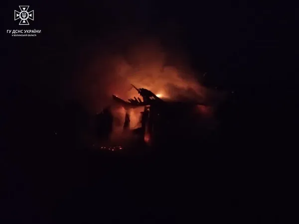 На Волині вночі сталися дві пожежі (фото)