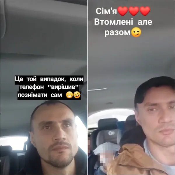 Віталій Бондар в старому автомобілі. Скриншоти з відео на сторінці чиновника за грудень 2023 року та березень 2024 року