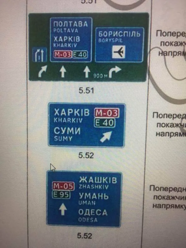 В Україні змінять дорожні знаки