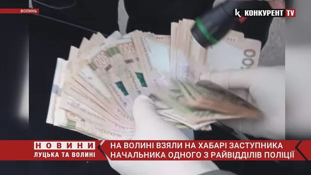 На Волині заступника начальника райвідділу поліції зловили на хабарі (фото, відео)