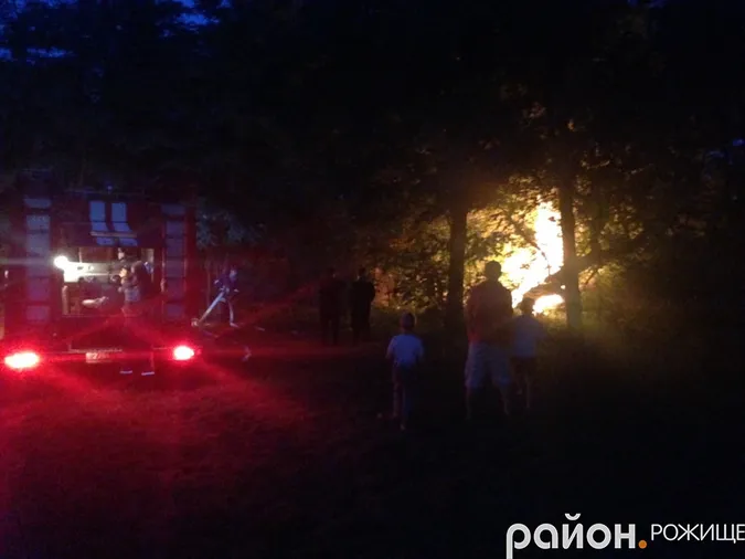 На Волині через підпалене сміття ледь не згорів парк
